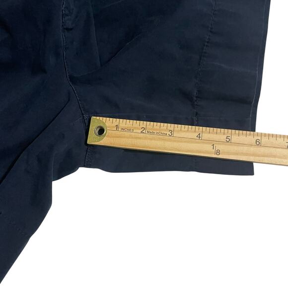 J. Crew Womens Shorts Size 8 Navy Blue Twill Chino City Fit Zip Fly Drawstring - Picture 10 of 11